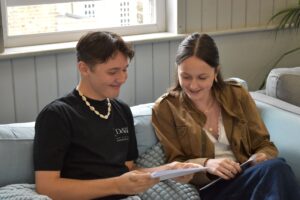 GCSE Results day two students share success stories in the sixth Form common room