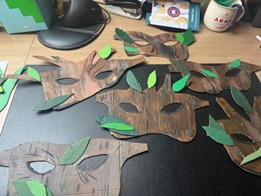 Tree Masks from delivery Boxes